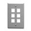 IC107F06GY---6Port-Face-Gray--