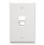 FACEPLATE--ANGLED--1-GANG--1-PORT--WHITE