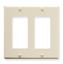 FACEPLATE--DECOREX--2-GANG--ALMOND