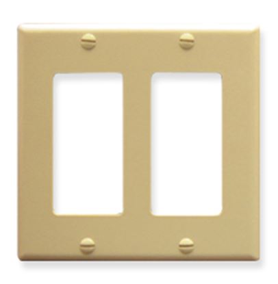 FACEPLATE--DECOREX--2-GANG--IVORY