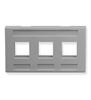 FACEPLATE--FURNITURE--3-PORT--GRAY