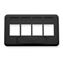 FACEPLATE--FURNITURE--TIA--4-PORT--BLACK