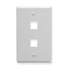 FACEPLATE--OVERSIZED--2-PORT--WHITE