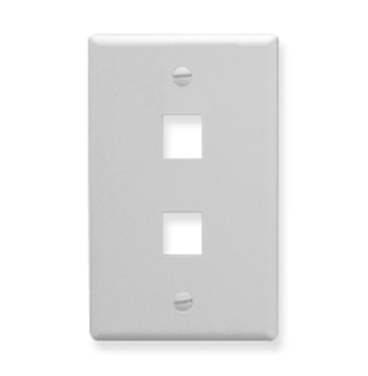 FACEPLATE--OVERSIZED--2-PORT--WHITE