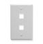 FACEPLATE--OVERSIZED--2-PORT--WHITE
