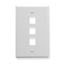 FACEPLATE--OVERSIZED--3-PORT--WHITE