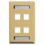 FACEPLATE--ID--1-GANG--4-PORT--IVORY