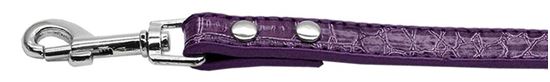 18mm  Two Tier Faux Croc Collar Purple 34IN Leash