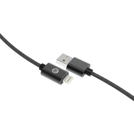 10FT BRAID LTNG USB BLK